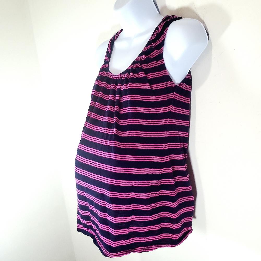 Motherhood Maternity Nursing Baby Doll Sleeveless Tank Top Size S Blue Pink